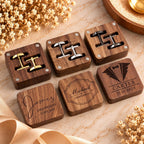 Engraved Cufflinks & Tie Clip Set – Christmas Gift for Him