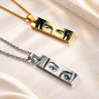 Eye Photo Bar Necklace – Anniversary Gift for Her