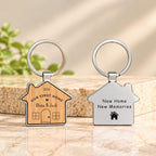 Our First Home Wooden Keyring Set for Couples