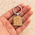 Our First Home Wooden Keyring Set for Couples
