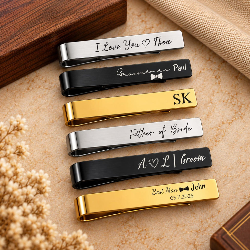 Engraved Tie Clip – Wedding Gift for Groom