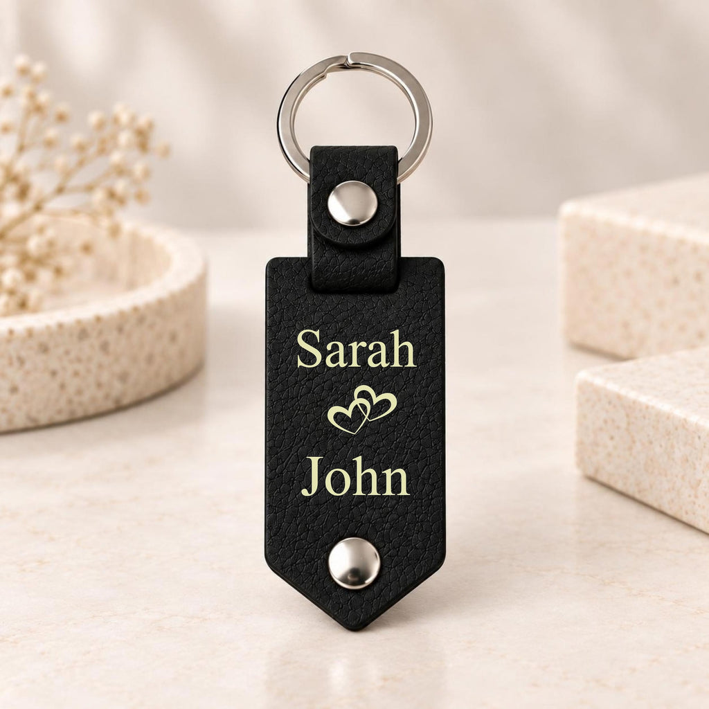 Leather Photo Keychain – Couples Anniversary Gift
