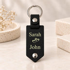 Leather Photo Keychain – Couples Anniversary Gift