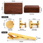Engraved Cufflinks & Tie Clip Set – Christmas Gift for Him