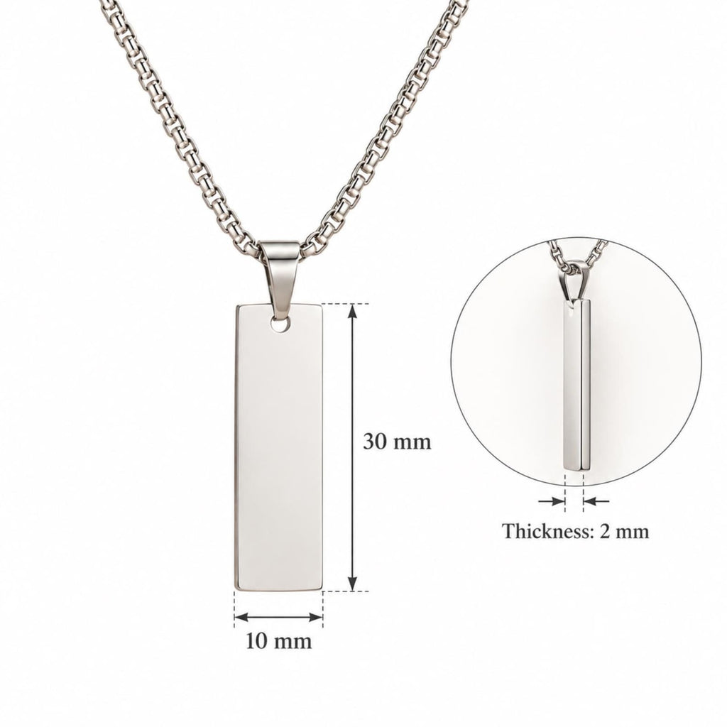 Eye Photo Bar Necklace – Anniversary Gift for Her