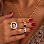 Eye Photo Bar Necklace – Anniversary Gift for Her