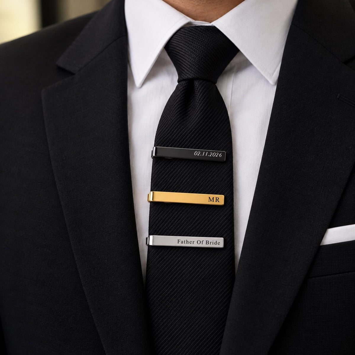 Engraved Tie Clip – Wedding Gift for Groom