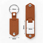 Leather Photo Keychain – Couples Anniversary Gift