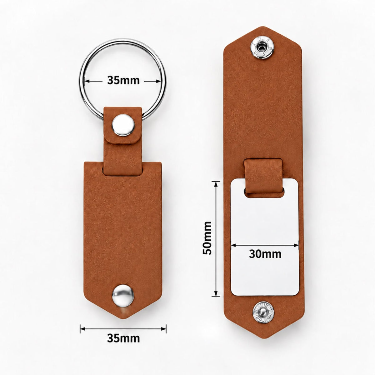 Leather Photo Keychain – Couples Anniversary Gift