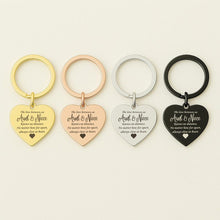 Personalized Engraved Aunt Heart Keychain