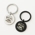 Unique "Drive Safe" Double-Sided Engraved Stainless Steel Keychain