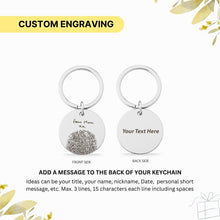 Fingerprint Keychain, Custom Handwritten Keepsake