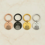 Fingerprint Keychain, Custom Handwritten Keepsake