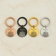 Fingerprint Keychain, Custom Handwritten Keepsake