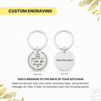 Son Engraved Keychain, Personalized Stainless Steel Gift