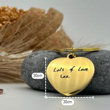 Heart Memorial Keychain, Custom Engraved Keepsake