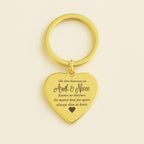 Personalized Engraved Aunt Heart Keychain