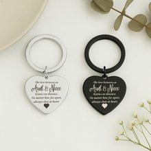 Personalized Engraved Aunt Heart Keychain