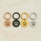 Unique "Drive Safe" Double-Sided Engraved Stainless Steel Keychain