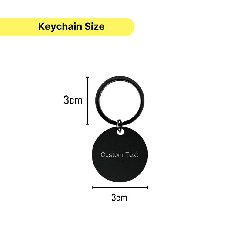 Personalized Double-Sided Engraved Dad Keychain