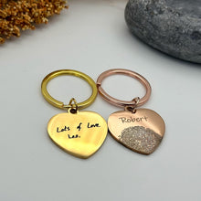 Heart Memorial Keychain, Custom Engraved Keepsake