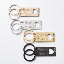 Personalised Mirror Finish Birth Flower Keychain
