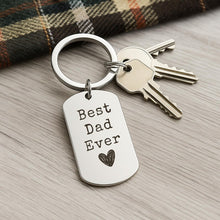 Personalised Best Mom & Dad Ever Keychain Set