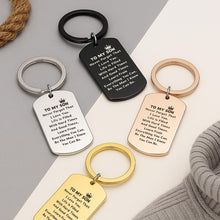 To My Son Keychain - Personalized Inspirational Gift - Durable Stainless Steel Keepsake - Custom Engraved Keyring - Gift For Son