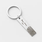 Fingerprint Handwriting Keychain, Custom Engraved Keepsake