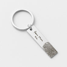 Fingerprint Handwriting Keychain, Custom Engraved Keepsake