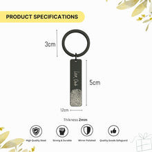 Fingerprint Handwriting Keychain, Custom Engraved Keepsake