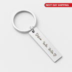 Handwriting Drive Safe Keychain, Personalized Gift for Dad