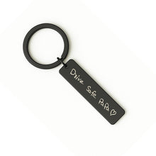 Handwriting Drive Safe Keychain, Personalized Gift for Dad