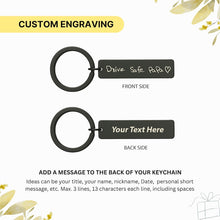 Handwriting Drive Safe Keychain, Personalized Gift for Dad