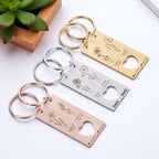 Personalised Mirror Finish Birth Flower Keychain