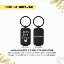 Personalised Best Mom & Dad Ever Keychain Set