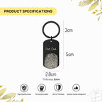 Fingerprint & Handwriting Keychain, Custom Keepsake Gift