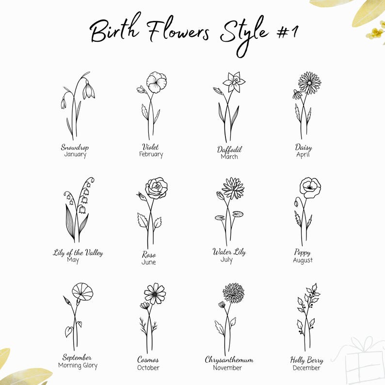 Personalised Stainless Steel Birth Flower Keychain