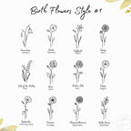 Personalised Stainless Steel Birth Flower Keychain