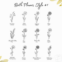 Personalised Stainless Steel Birth Flower Keychain