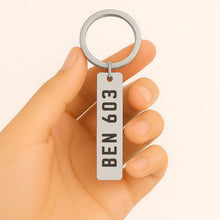 Personalised  Rectangle License Plate Keychain