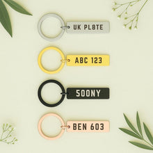 Personalised  Rectangle License Plate Keychain