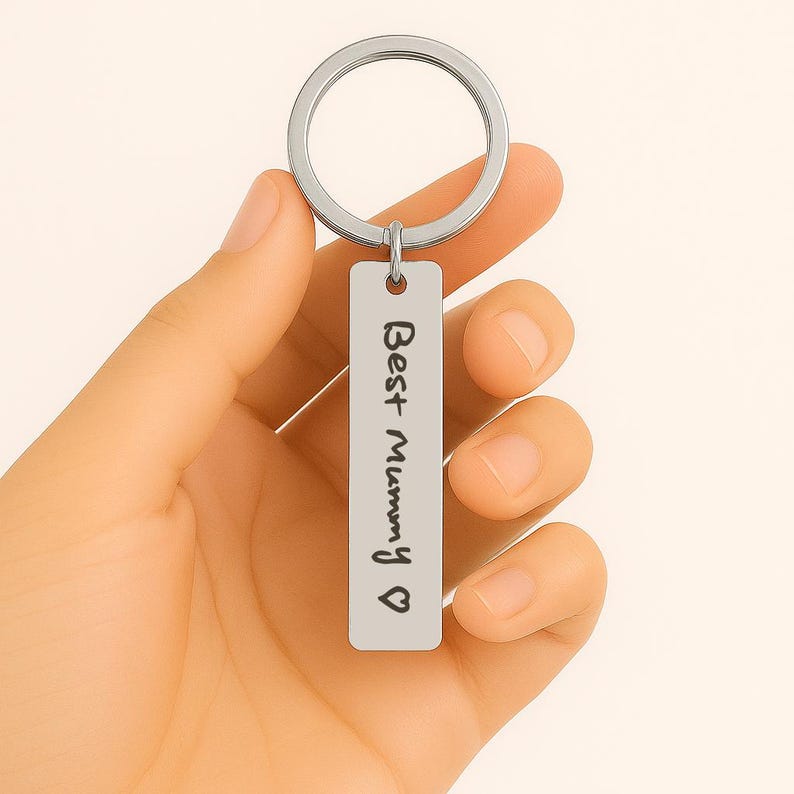 Stainless Steel Custom Handwriting Keychain