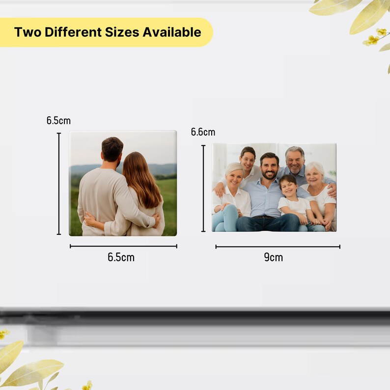 Custom Photo Fridge Magnet, Personalised Picture Magnet Gift, Memory Keepsake for Anniversary, Pet Photo Decor Magnetic Family Photo