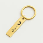 Custom Name Keychain, Personalized Engraved Gift
