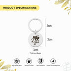 Custom Gold "I Love You" Heart Engraved Keychain