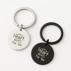 Custom Gold "My Heart Beats for You" Engraved Keychain