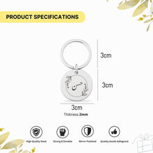 Custom Round Gold Arabic Name Engraved Keychain