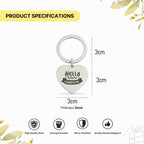 Custom Heart Engraved "Hello There Handsome" Keychain
