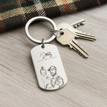 Memorial photo keychain stainless steel keepsake